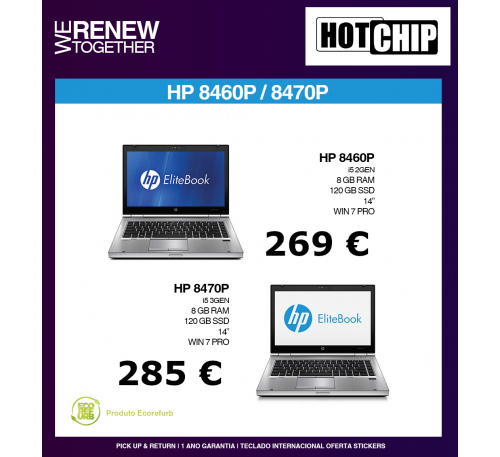 HP 8460P + HP 8470P
